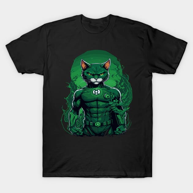Green cat T-Shirt by Lug